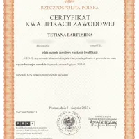 Certyfikat Kwalifikacji Zawodowej